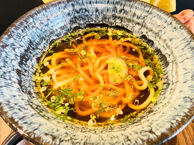 ハワイのつるとんたんのランチのかけうどん
