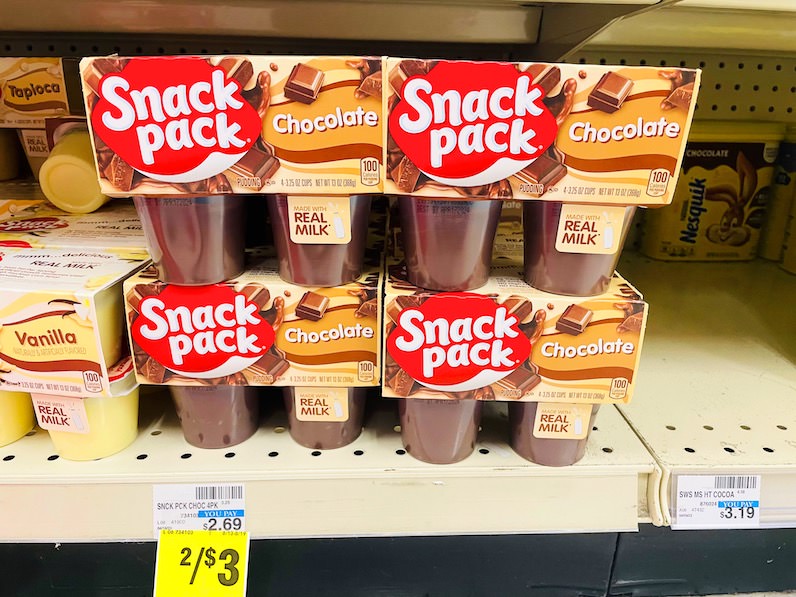ロングスドラッグスのセール「スナック・パック」2パックで3ドル。