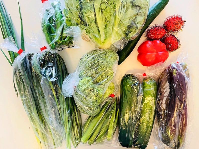 マノアファーマーズマーケットで買った野菜