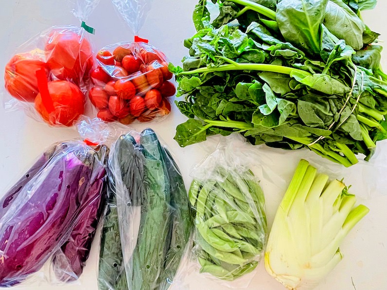 KCCファーマーズマーケットで買った野菜