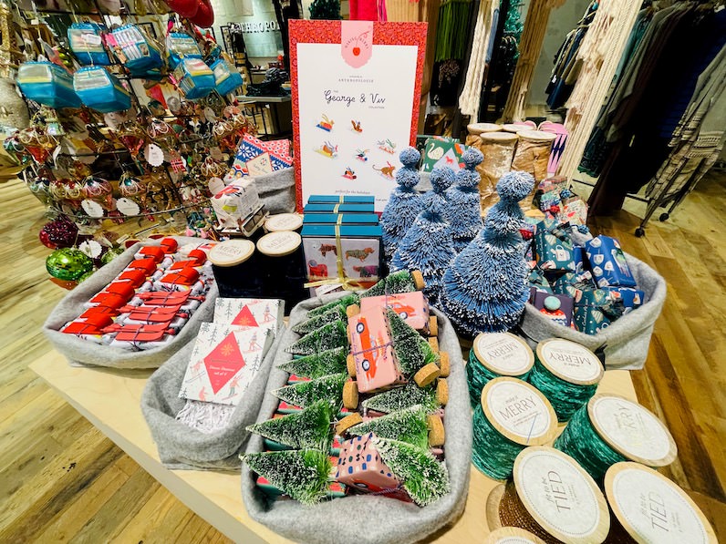 ワイキキの「アンソロポロジー」のクリスマスグッズ