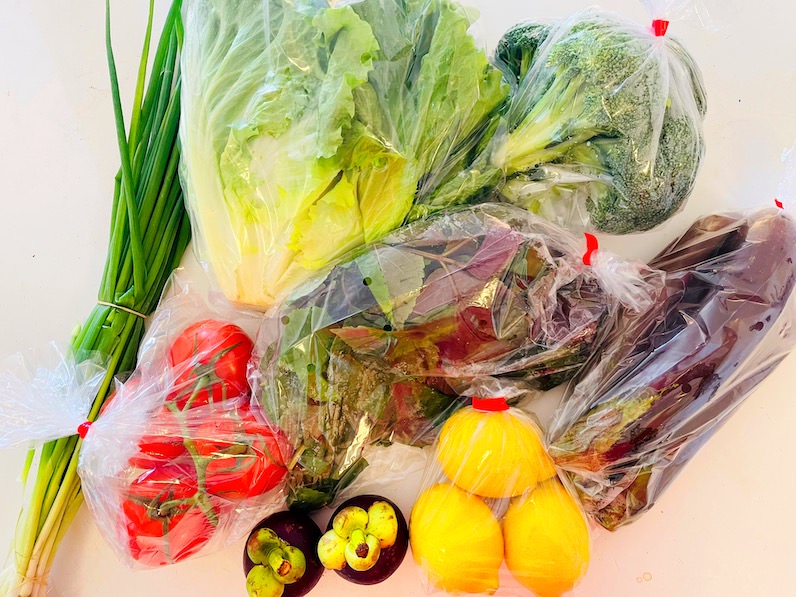 アロハマーケットで買った野菜