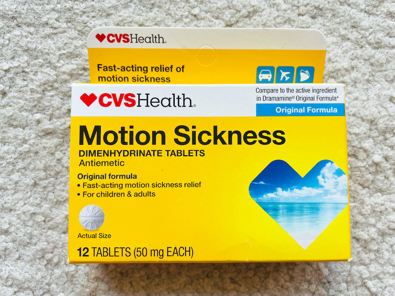 アメリカの酔い止めの薬はMotion Sickness