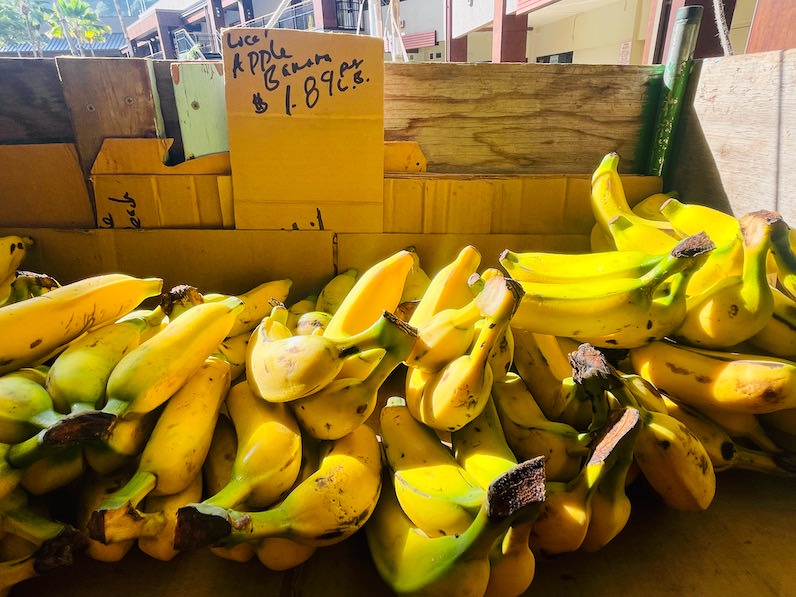 マノアファーマーズマーケットのアップルバナナ