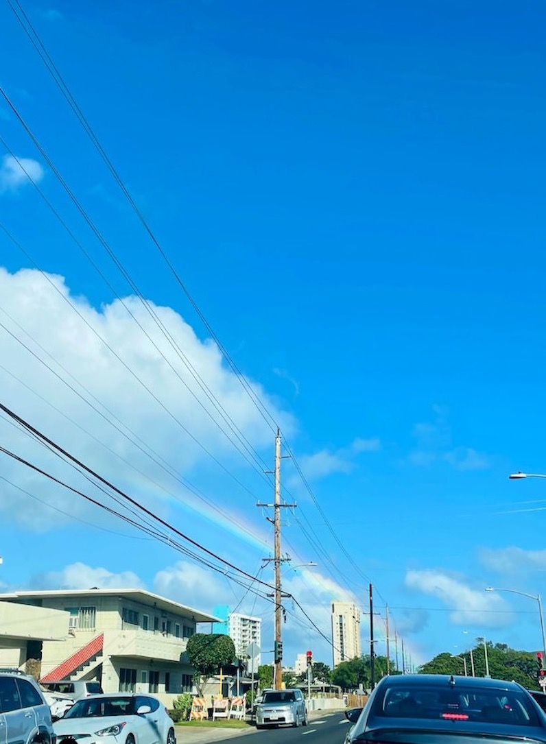 カイムキの空に出た虹